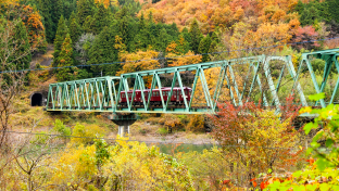 A truss bridge.