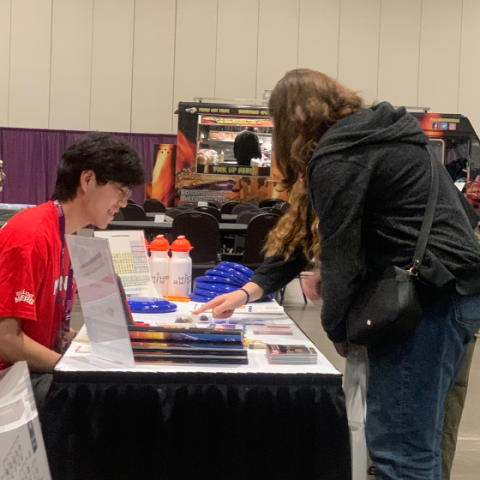 Dreamer Day participants taking part in Mining Matters booth